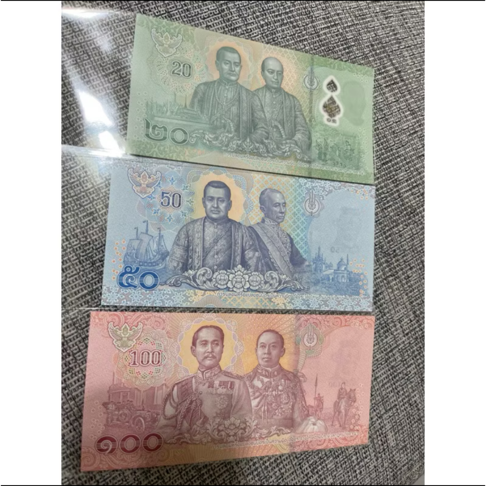 泰國泰幣新版一組全新無折紙鈔收藏（傑克商店）-細節圖2