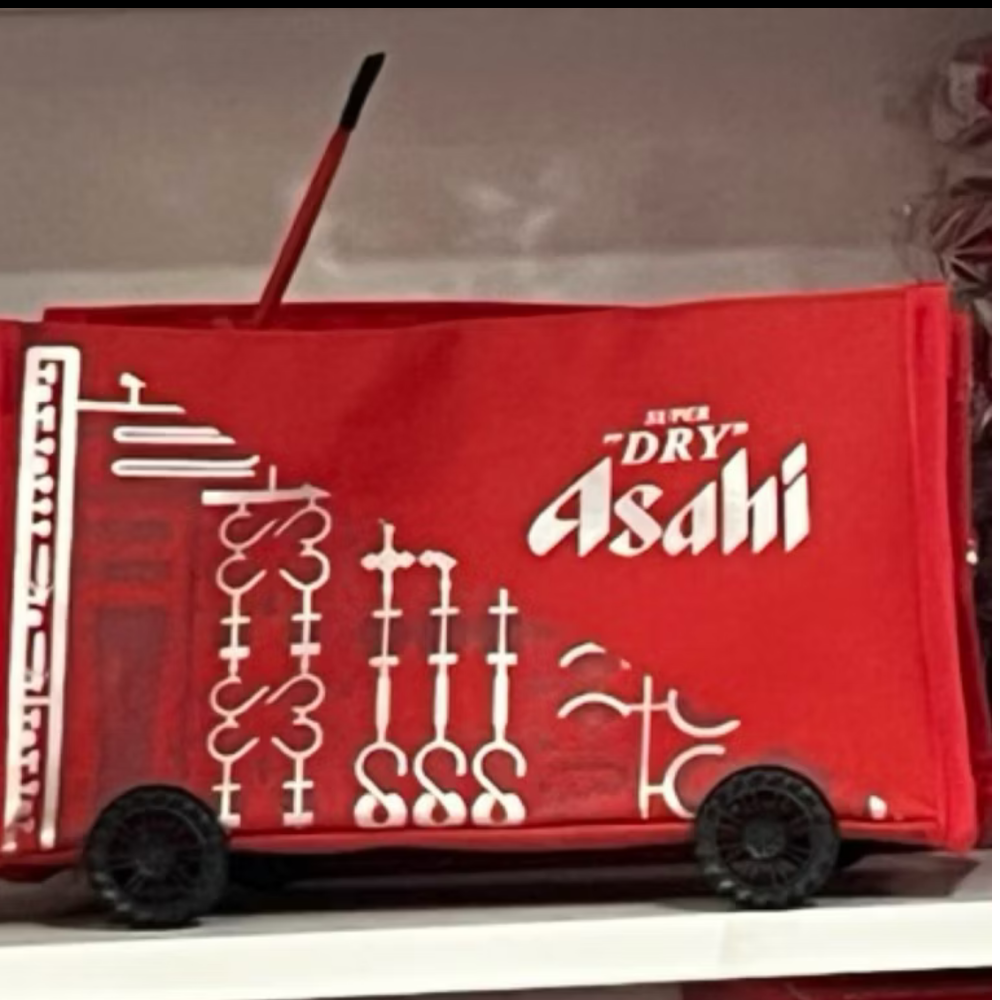 朝日啤酒戶外露營拖車造型收納籃-細節圖3