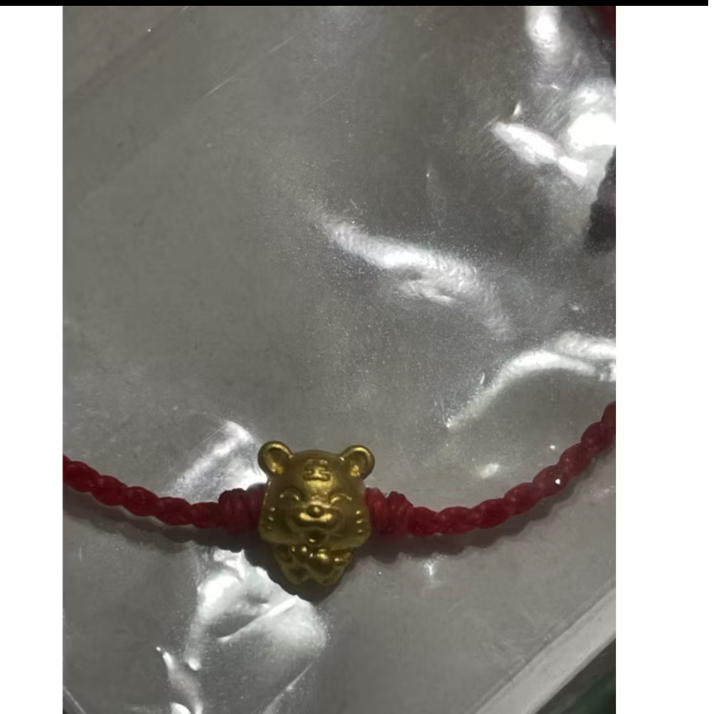 黃金虎手鍊約0.04錢附保單（傑克商店）-細節圖2