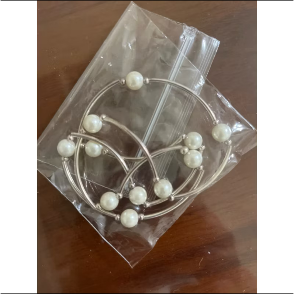 銀飾珍珠手鍊（現貨）贈拭銀布-細節圖3