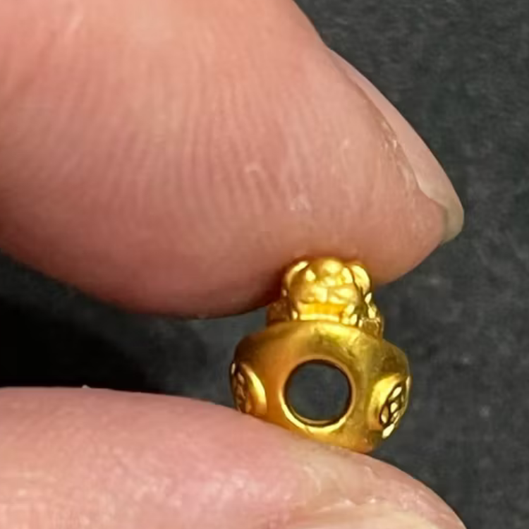 黃金元寶貔貅配件約0.205錢附保單-細節圖2