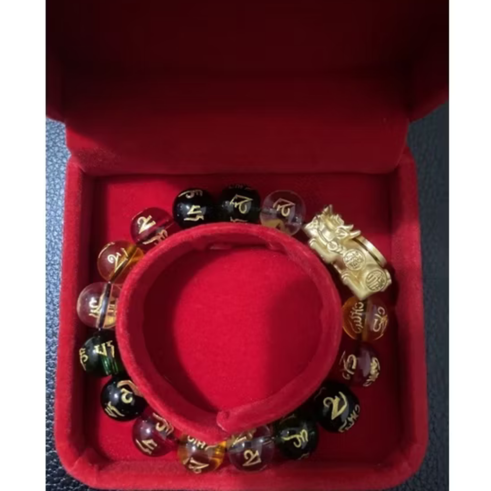 時來運轉黃金招財貔貅手鍊1.2錢附保單-細節圖2