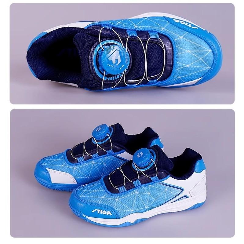 <樂勝Let＇s win> STIGA 兒童桌球鞋 訓練鞋 旋鈕設計免綁鞋帶 穿脫方便 材質輕盈 分散衝擊力-細節圖4