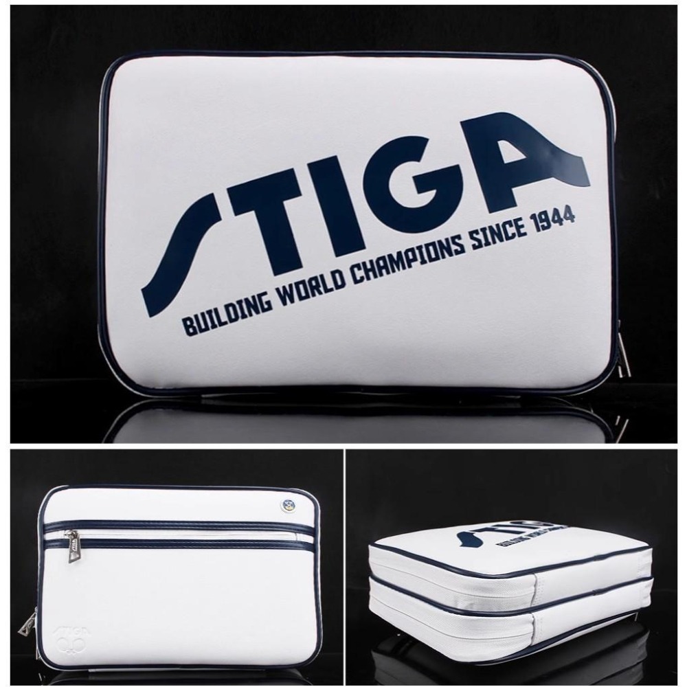 <樂勝Let＇s win>正品STIGA桌球拍套 乒乓球拍套 防潑水耐用皮質單拍套雙拍套-細節圖2