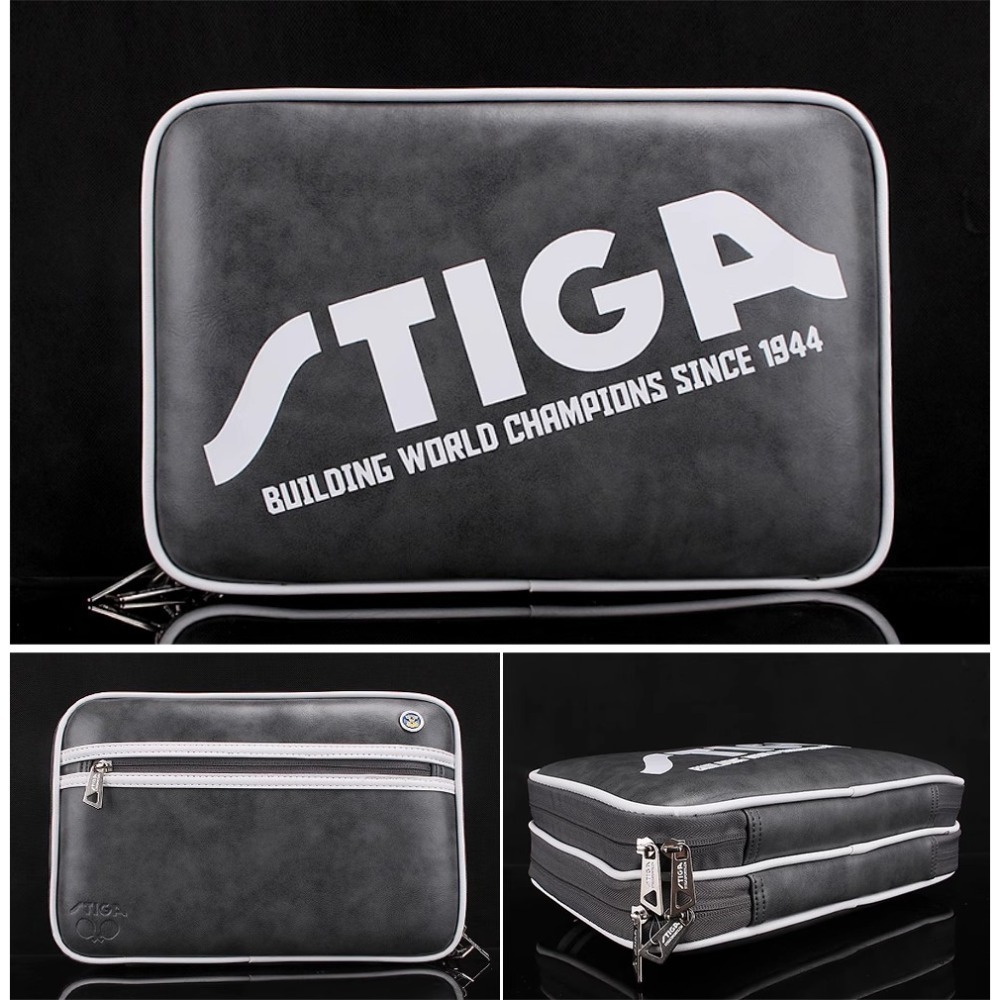 <樂勝Let＇s win>正品STIGA桌球拍套 乒乓球拍套 防潑水耐用皮質單拍套雙拍套-規格圖9