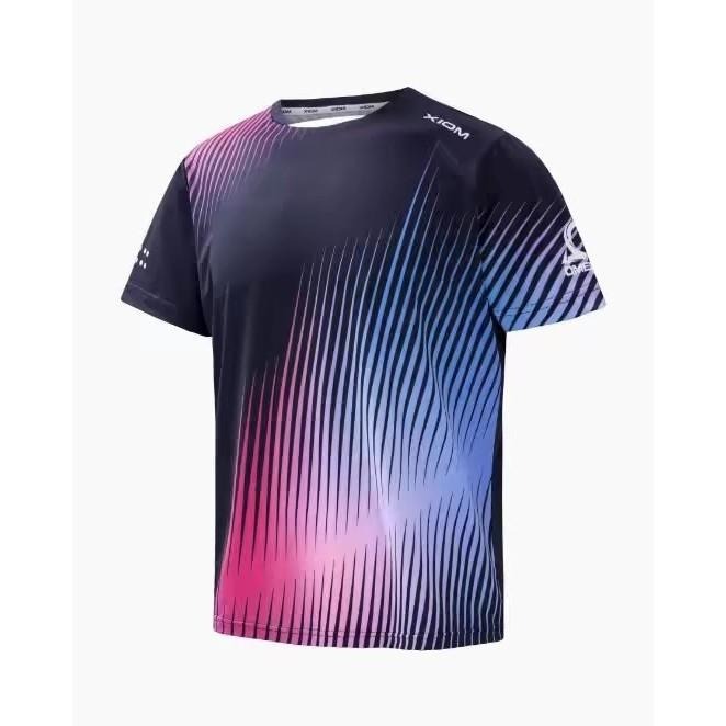 <樂勝Let＇s win> XIOM 2025年款 桌球衣 乒乓球衣 吸濕排汗 黑橙/黑藍-細節圖3