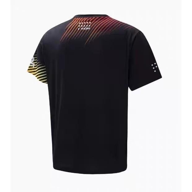 <樂勝Let＇s win> XIOM 2025年款 桌球衣 乒乓球衣 吸濕排汗 黑橙/黑藍-細節圖4