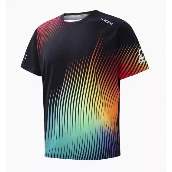 <樂勝Let＇s win> XIOM 2025年款 桌球衣 乒乓球衣 吸濕排汗 黑橙/黑藍-規格圖4