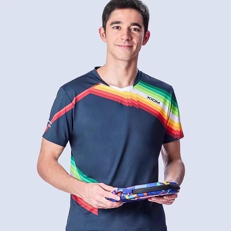 <樂勝Let＇s win>  XIOM 雨果同款 桌球衣 乒乓球衣 吸濕排汗 閃電綠/閃電藍-細節圖5