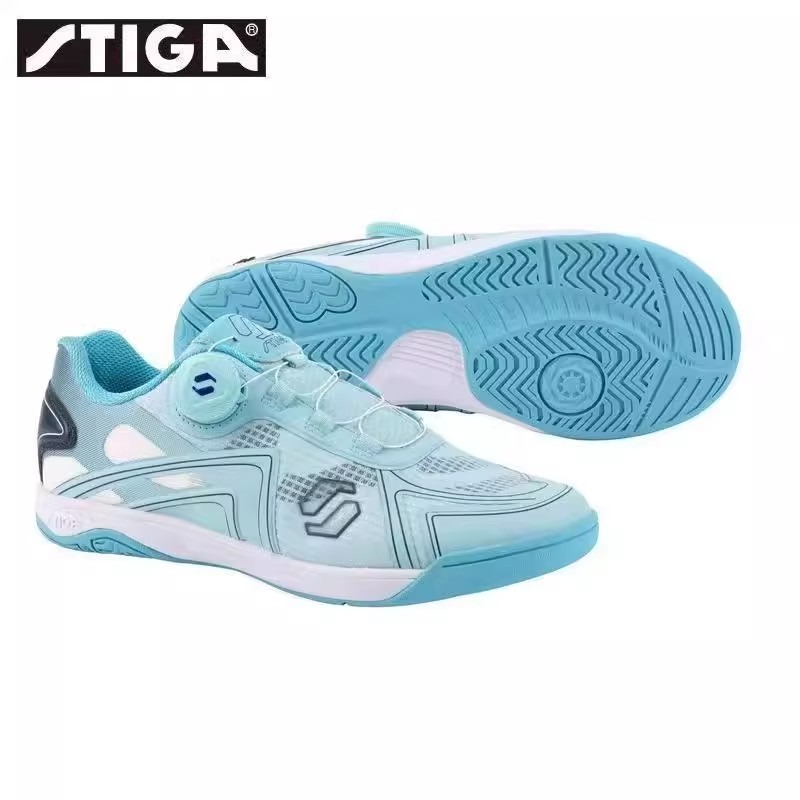 <樂勝Let＇s win> STIGA 桌球鞋 兒童/成人訓練鞋 性價比之王 旋鈕設計免綁鞋帶 穿脫方便 材質輕盈-規格圖6