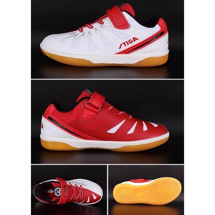 <樂勝Let＇s win> STIGA 兒童桌球鞋 訓練鞋 魔術貼免綁鞋帶 穿脫方便 分散衝擊力，送球鞋袋-細節圖5