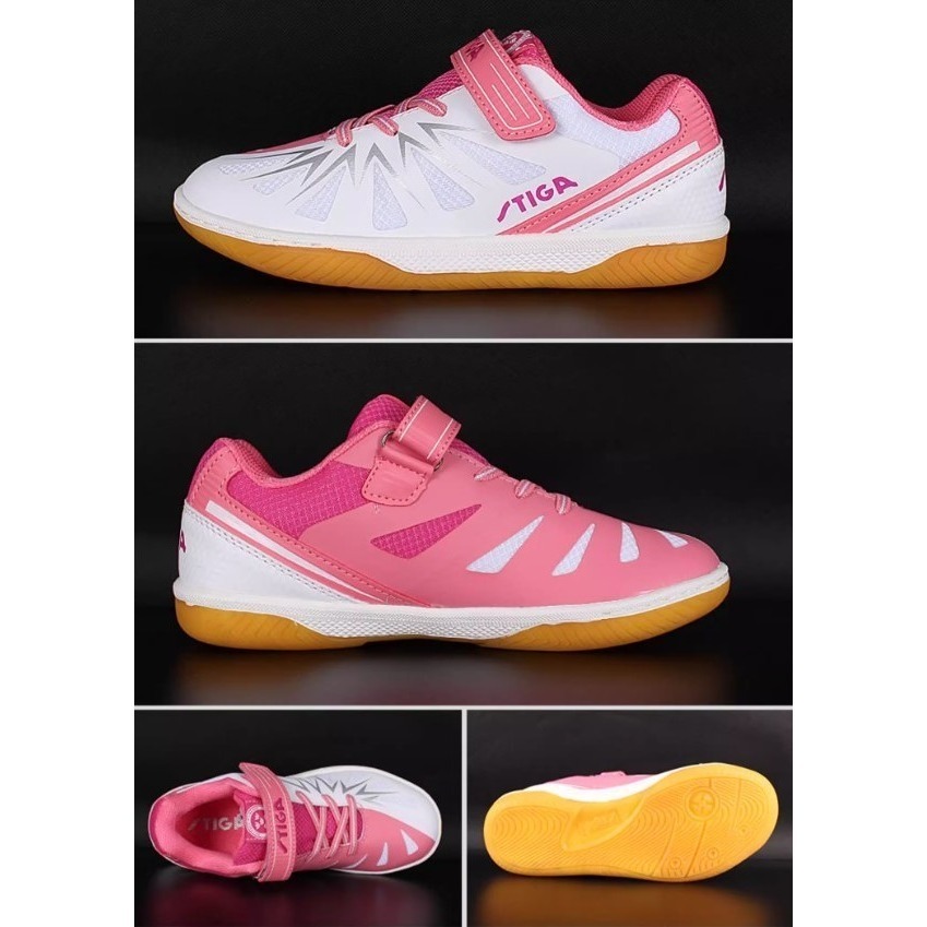 <樂勝Let＇s win> STIGA 兒童桌球鞋 訓練鞋 魔術貼免綁鞋帶 穿脫方便 分散衝擊力，送球鞋袋-細節圖6