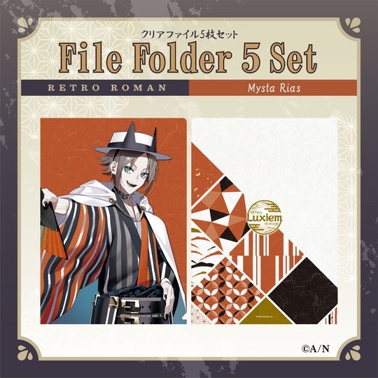 彩虹社 Luxiem RETRO ROMAN 資料夾套組 Vox Mysta Luca Ike Shu-細節圖3