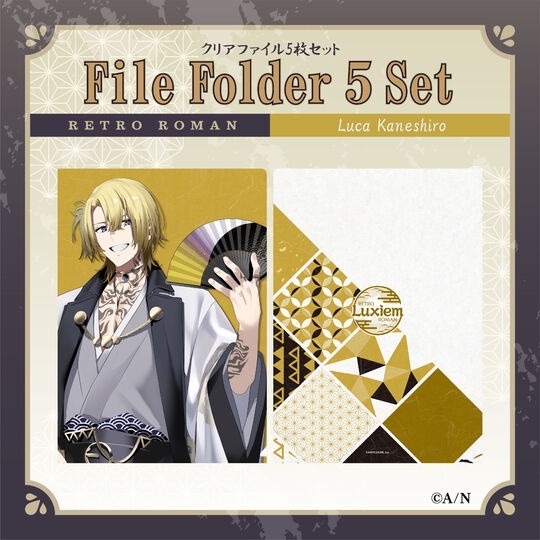 彩虹社 Luxiem RETRO ROMAN 資料夾套組 Vox Mysta Luca Ike Shu-細節圖4