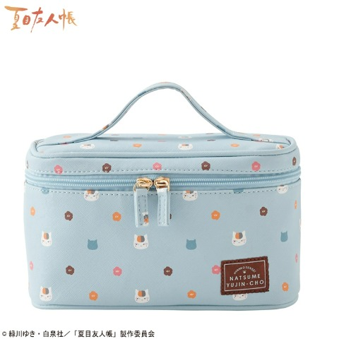 夏目友人帳 貓咪老師 包包 化妝包 收納包 袋子 藍色款-細節圖2