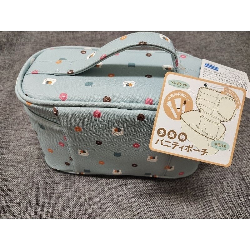 夏目友人帳 貓咪老師 包包 化妝包 收納包 袋子 藍色款-細節圖4