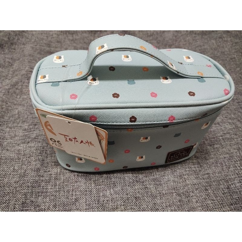 夏目友人帳 貓咪老師 包包 化妝包 收納包 袋子 藍色款-細節圖5