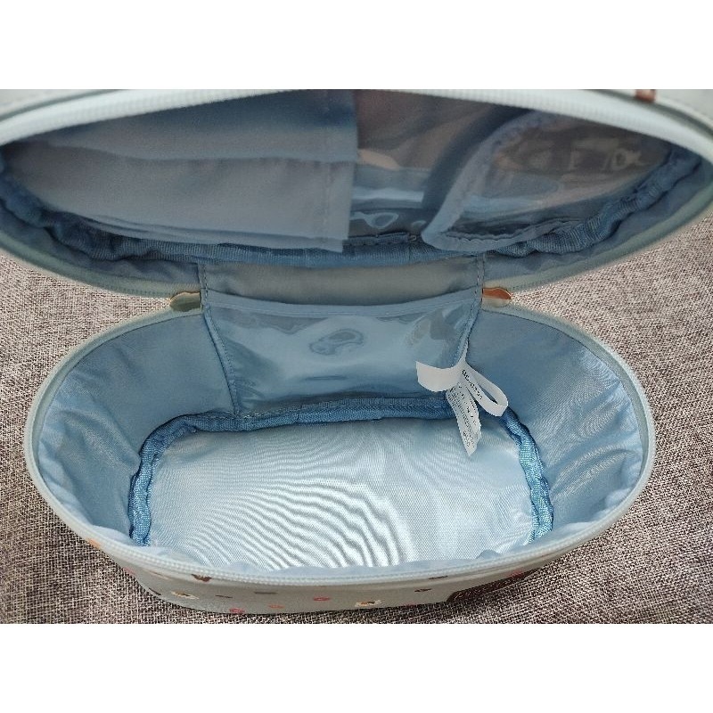 夏目友人帳 貓咪老師 包包 化妝包 收納包 袋子 藍色款-細節圖6