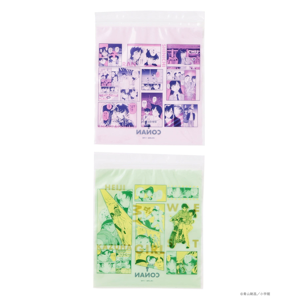 現貨 名偵探柯南 日本限定 柯南30周年 3COINS 聯名 夾鏈袋 袋子 工藤新一 毛利蘭 服部平次 遠山和葉-細節圖2