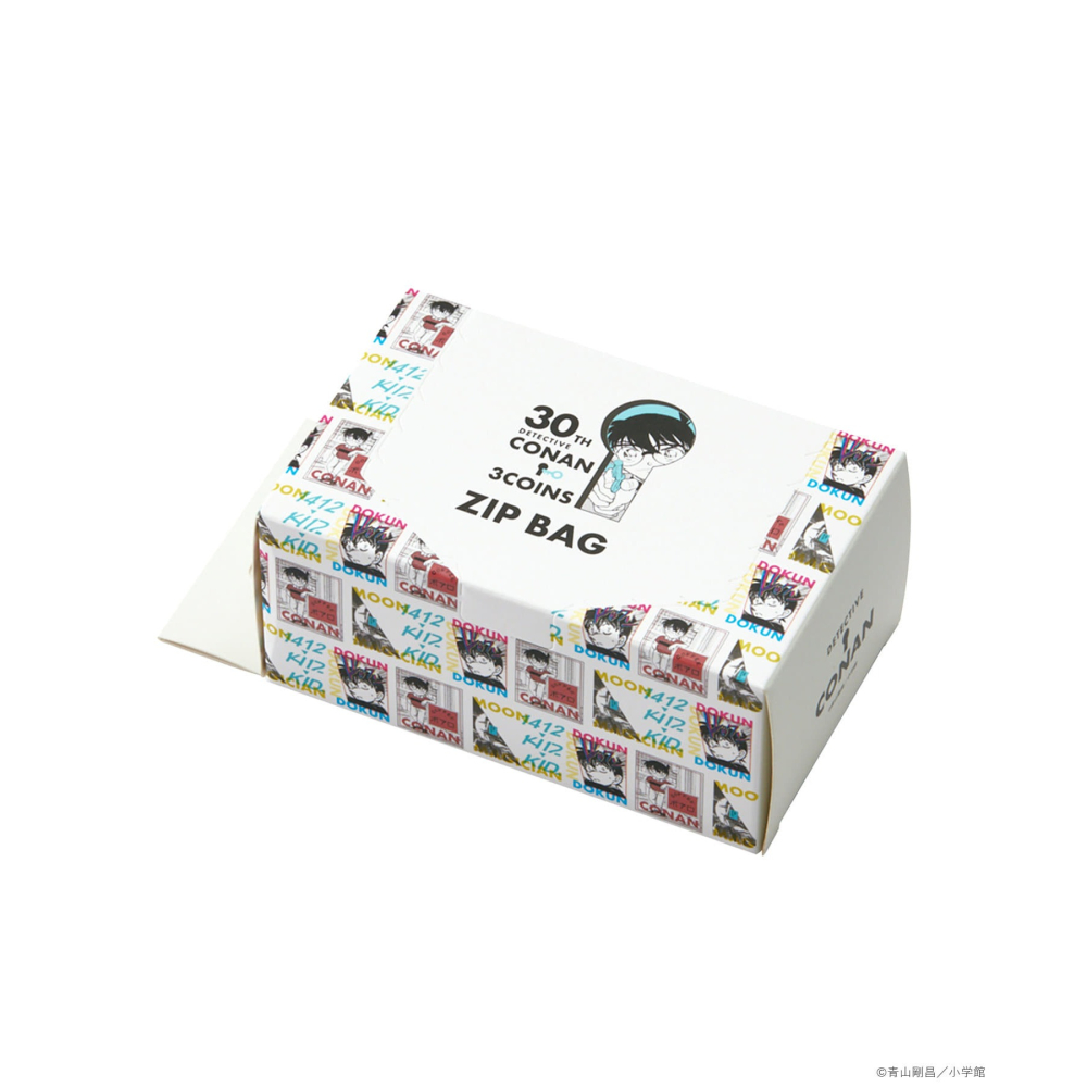 現貨 名偵探柯南 日本限定 柯南30周年 3COINS 聯名 夾鏈袋 袋子 工藤新一 怪盜基德 江戶川柯南-細節圖4