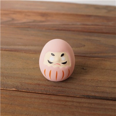 日系雜貨 日本 祈願 許願 祈福 達摩 不倒翁 公仔 擺設 擺飾（白、綠、黃、紅、粉、紫）6色選 Z0001 抬頭紋-規格圖7