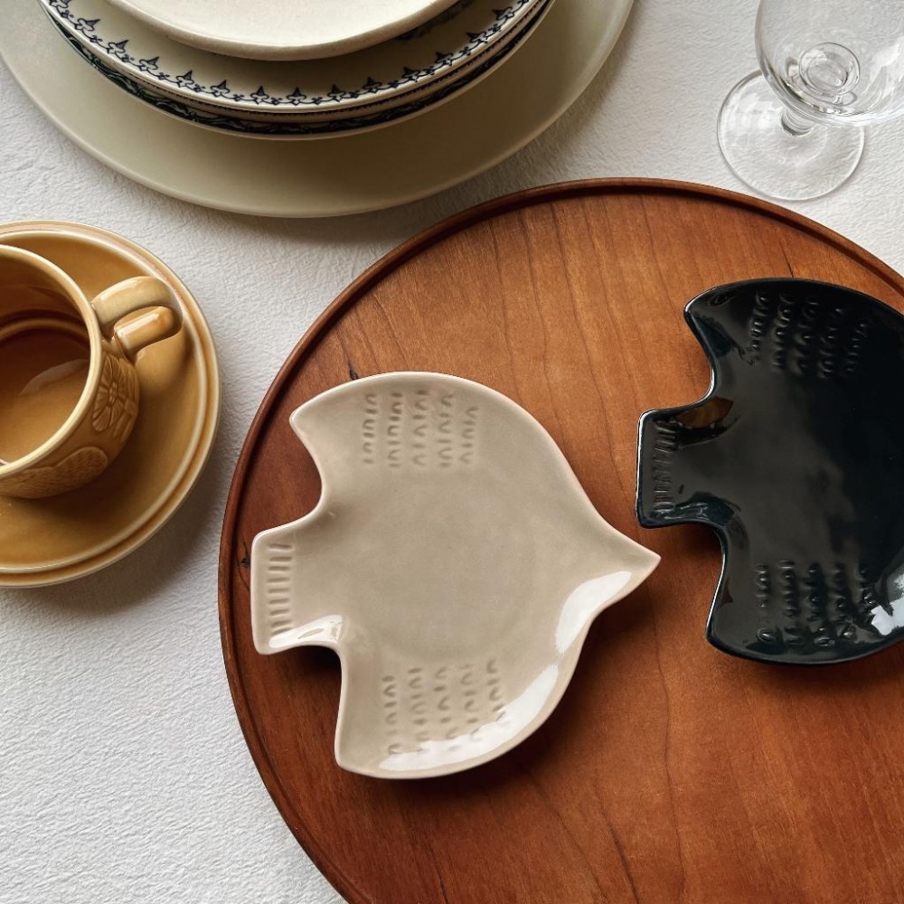 浮雕 飛鳥 小菜碟 堅果盤 點心盤 小菜盤 早餐盤（深藍黑、可可色）ot0045 抬頭紋-細節圖5