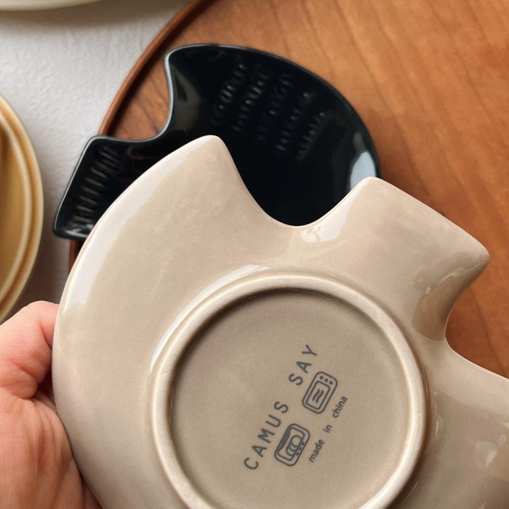 浮雕 飛鳥 小菜碟 堅果盤 點心盤 小菜盤 早餐盤（深藍黑、可可色）ot0045 抬頭紋-細節圖8