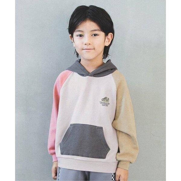 日本設計 童裝 男童 大童 撞色 帽T 連帽 長袖T恤 親子裝 男女適用（紫色、燕麥色/110~170cm）T0056-細節圖9