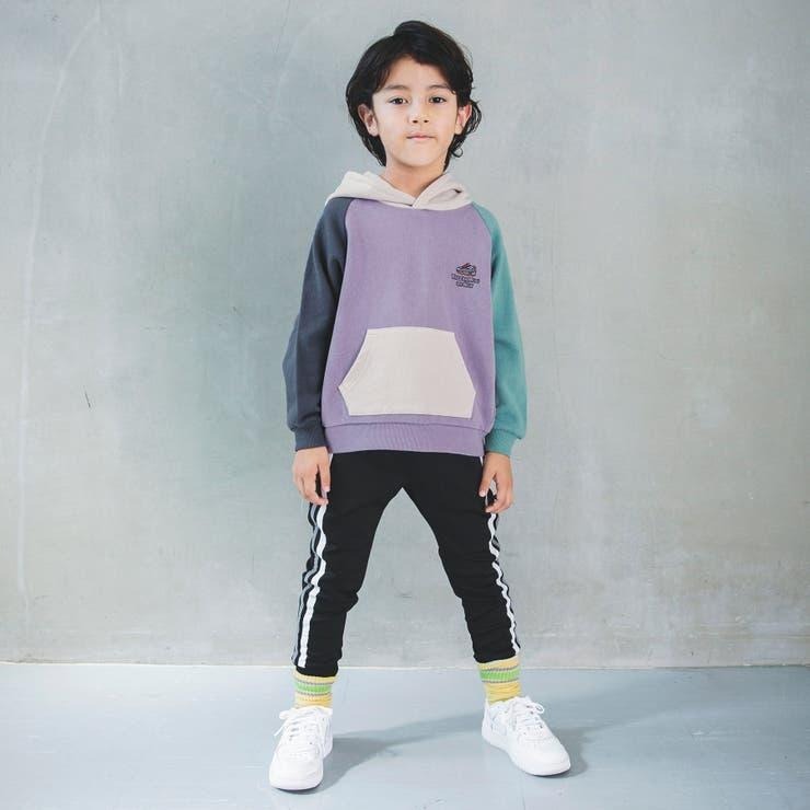 日本設計 童裝 男童 大童 撞色 帽T 連帽 長袖T恤 親子裝 男女適用（紫色、燕麥色/110~170cm）T0056-細節圖2
