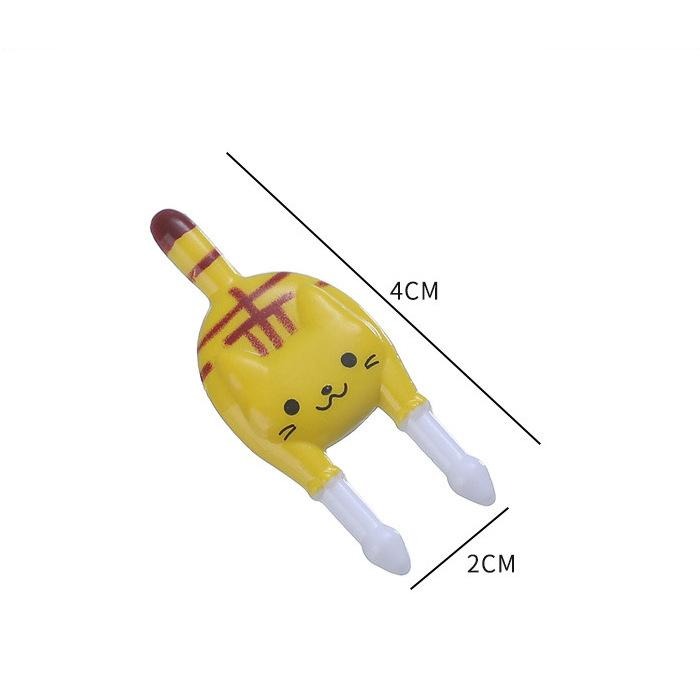 外銷日本 小貓小狗 幼童 幼幼 安全叉子 小叉子 水果叉 便當裝飾叉（7本入）ot0025 抬頭紋少女-細節圖9