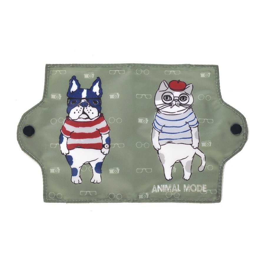 【現貨＋預購】日單 kusuguru 動物模式 貓咪 口罩 收納 收納套 收納袋（6款12色可選）ot0004 抬頭紋少-規格圖9