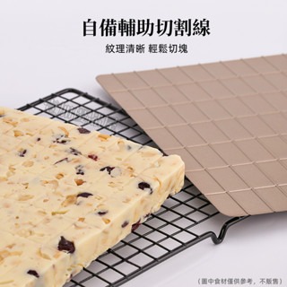 【6件組】牛軋糖模具 雪Q餅模具 雪花酥製作盤 糕點模具 活動底盤 不沾模具 定型盤 烘焙模具 自帶切割線-細節圖4