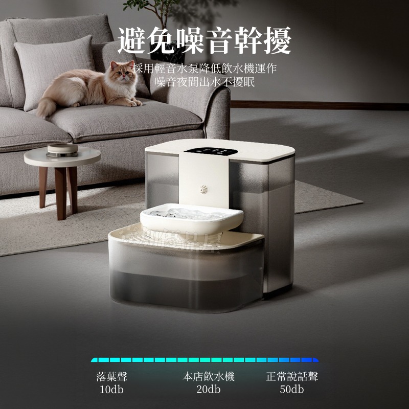 自動換水無耗材貓咪飲水器 傾倒式寵物飲水機 自動餵水器 貓咪飲水機 寵物喝水 三檔定時定量-細節圖9