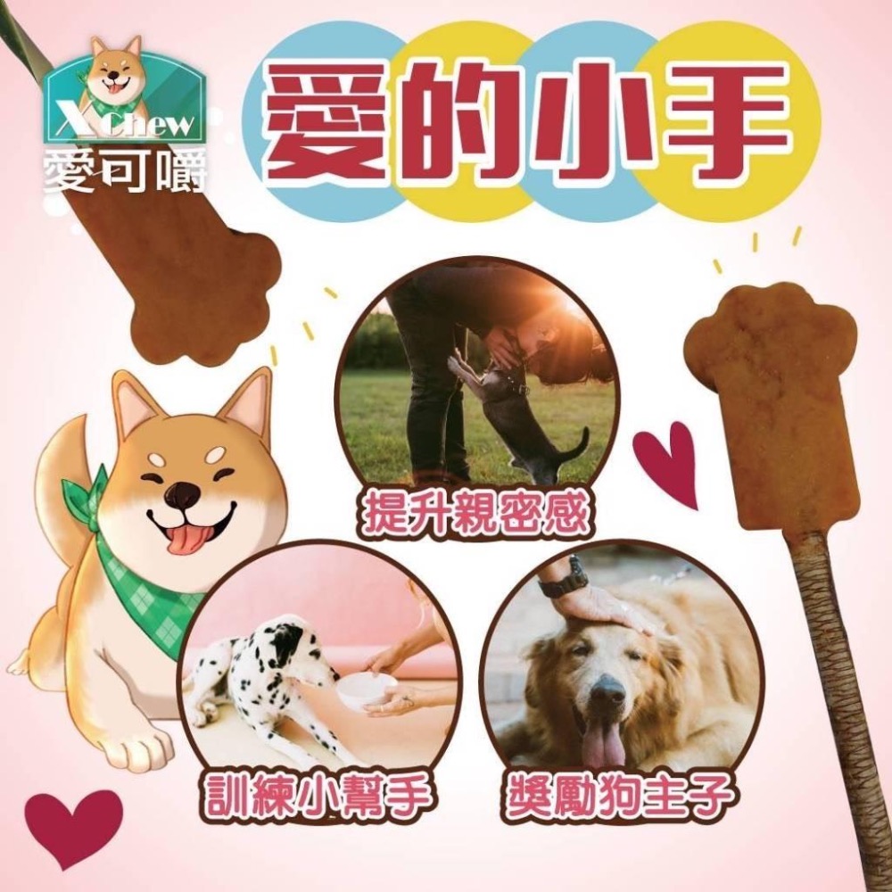 【MIGO寵物柑仔店】愛可嚼 愛的小手 犬用零食 犬用棒棒糖 巨大棒棒糖 鴨氣管 鮭魚捲 牛奶棒 鮭魚棒-細節圖3