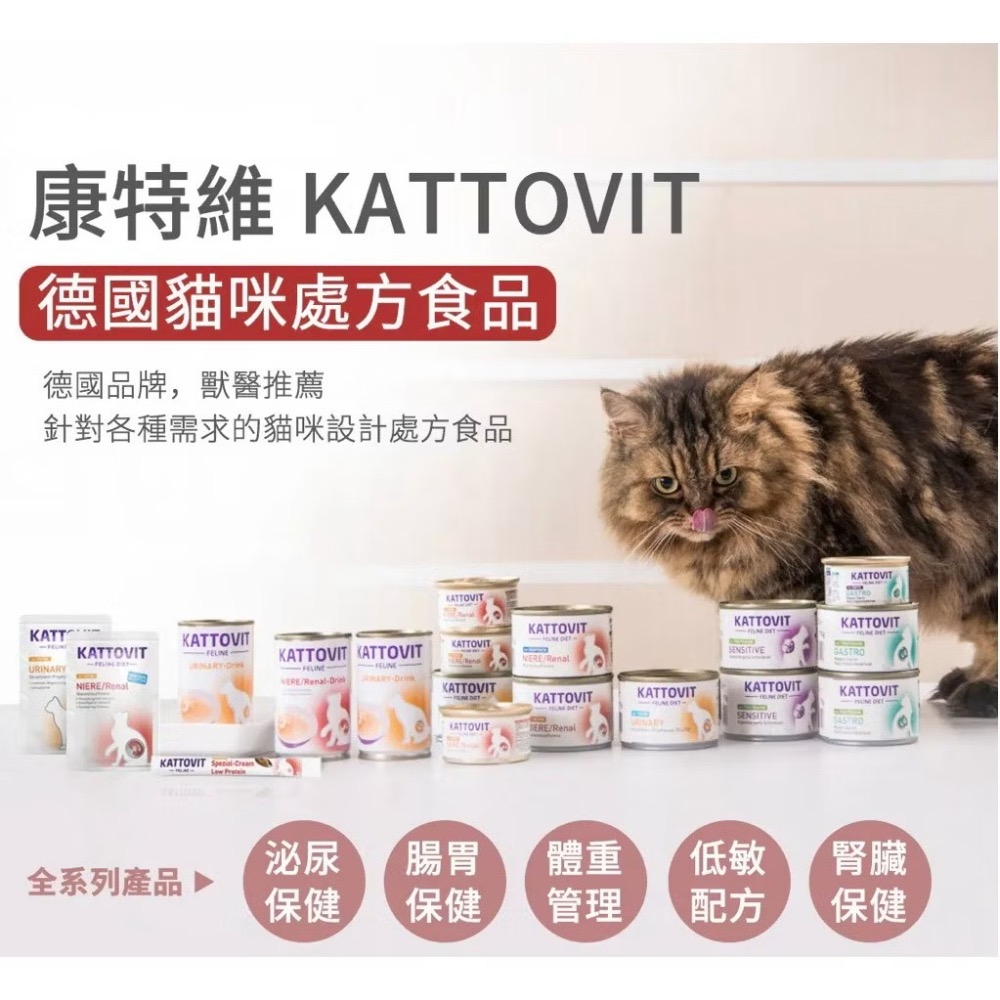 KATTOVIT 康特維 貓 腎臟保健 泌尿道保健 肉汁罐 腎臟 胃腸 術後 貓罐 水分補充 餐包 肉泥 奶霜肉泥條-細節圖4