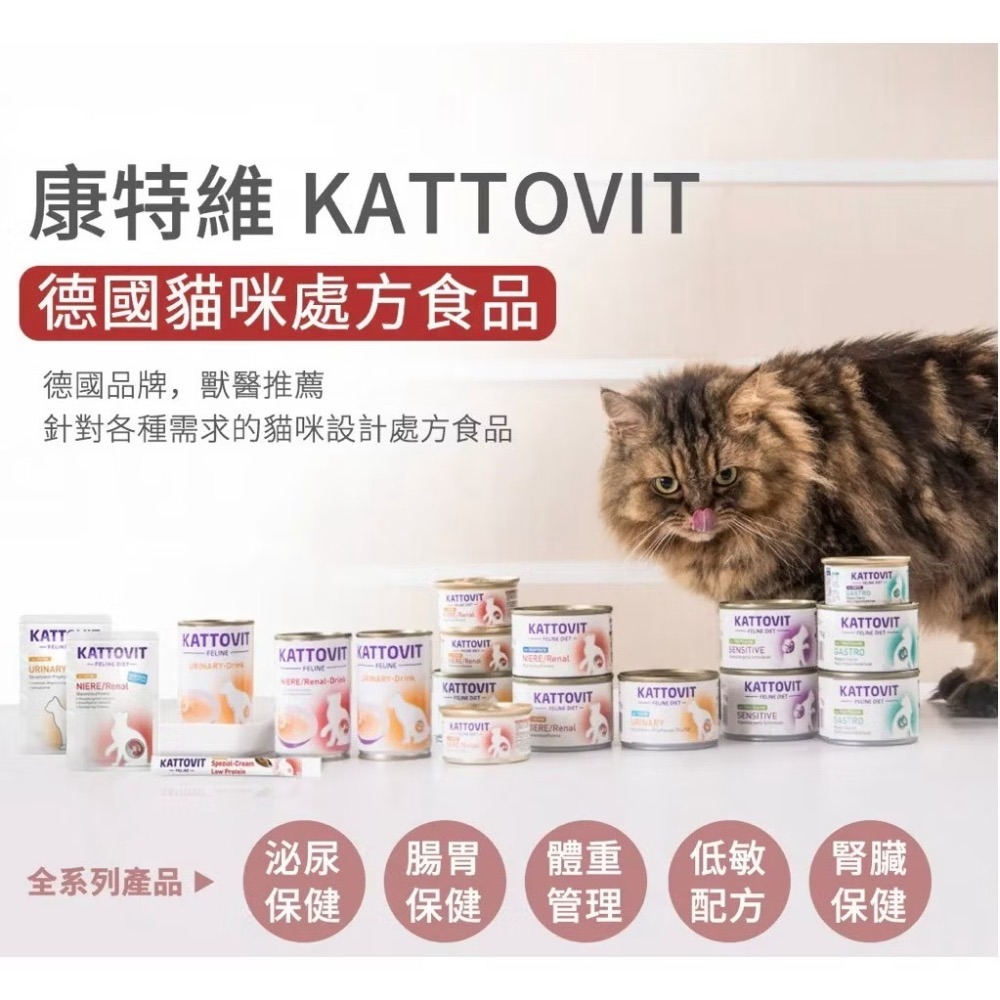 KATTOVIT 康特維 貓 腎臟保健 泌尿道保健 肉汁罐 腎臟 胃腸 術後 貓罐 水分補充 餐包 肉泥 奶霜肉泥條-細節圖4