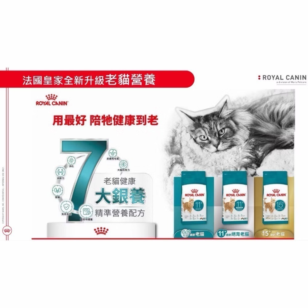 預購!【MIGO寵物柑仔店】法國皇家 royal canin A30+11 A30+15 老齡貓 高齡貓 老貓飼料2KG-細節圖2