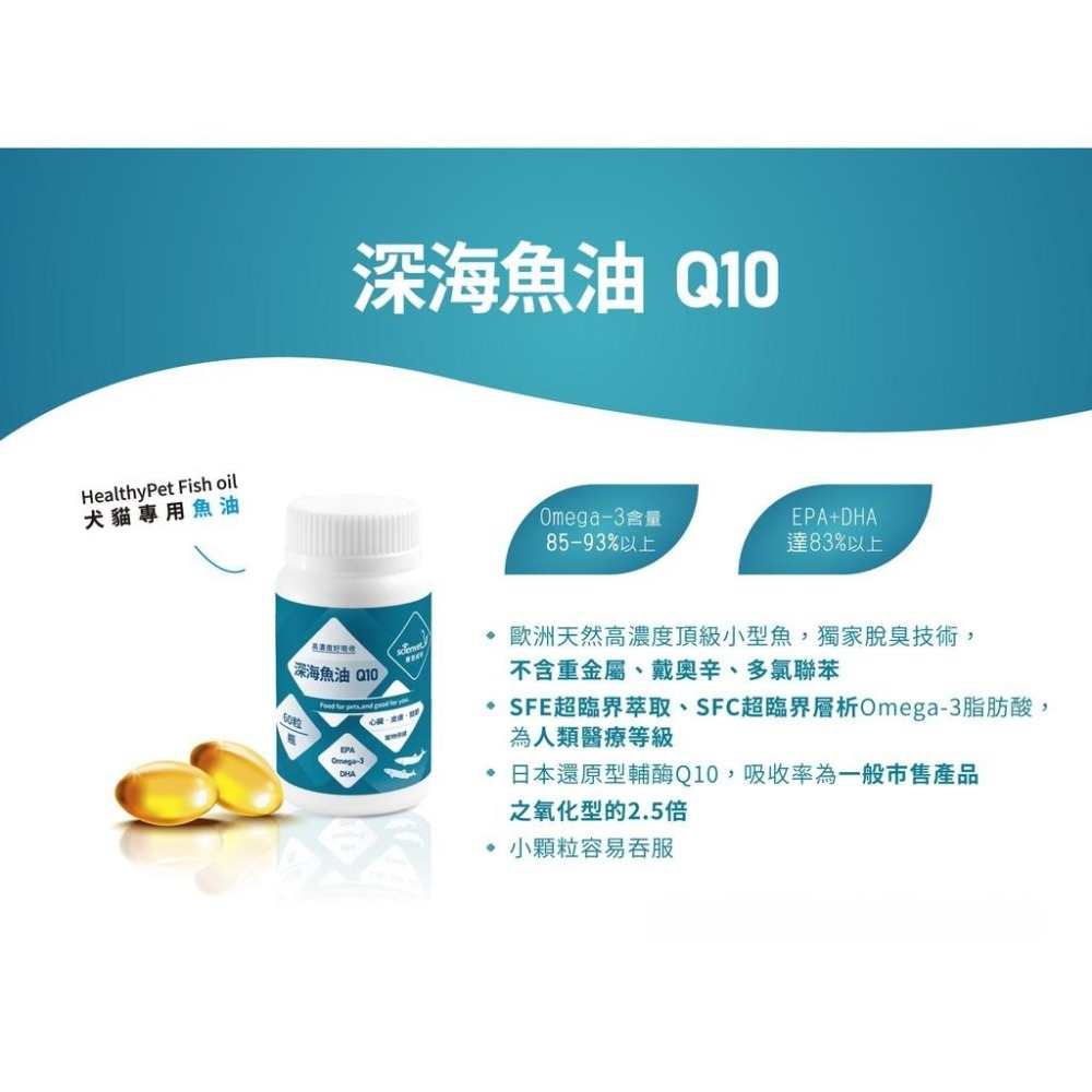 賽恩威特 升級版深海魚油+Q10 PLUS! 60顆 犬貓 EPA OMEGA3 DHA 心臟 皮膚 關節-細節圖2