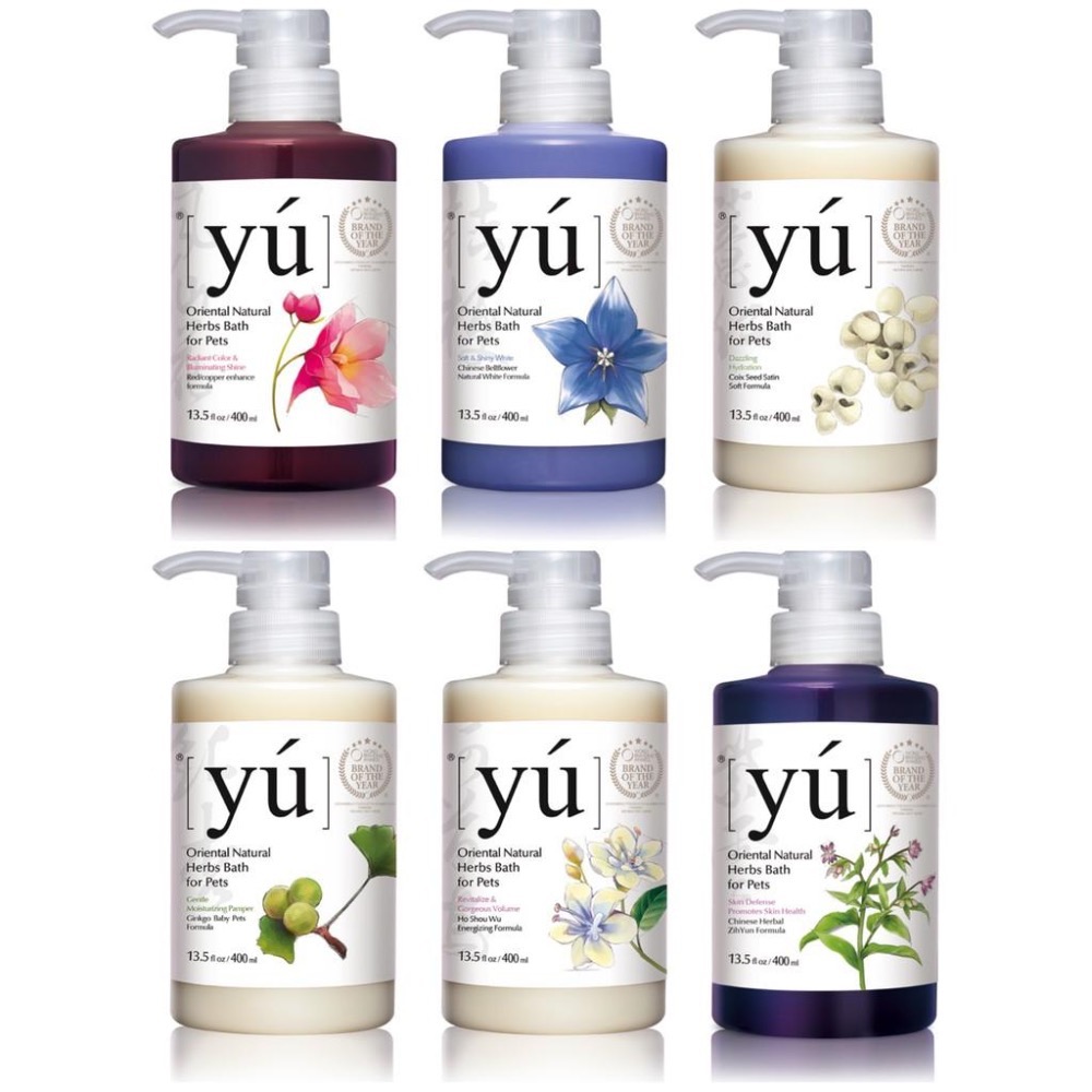 【MIGO寵物柑仔店】YU 東方森草 寵物 洗毛精 400ml 寵物沐浴乳 牡丹 山茶花 何首烏 貓 犬貓 蓬鬆 洗淨-細節圖3