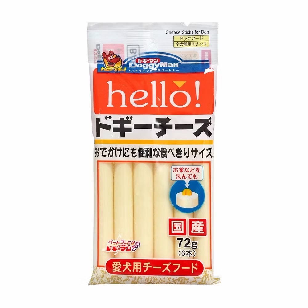 【MIGO寵物柑仔店】Doggyman Hello! 犬用起司條/起司甜薯條/益菌優格條/乳香牛奶條 6入 多格漫-規格圖3