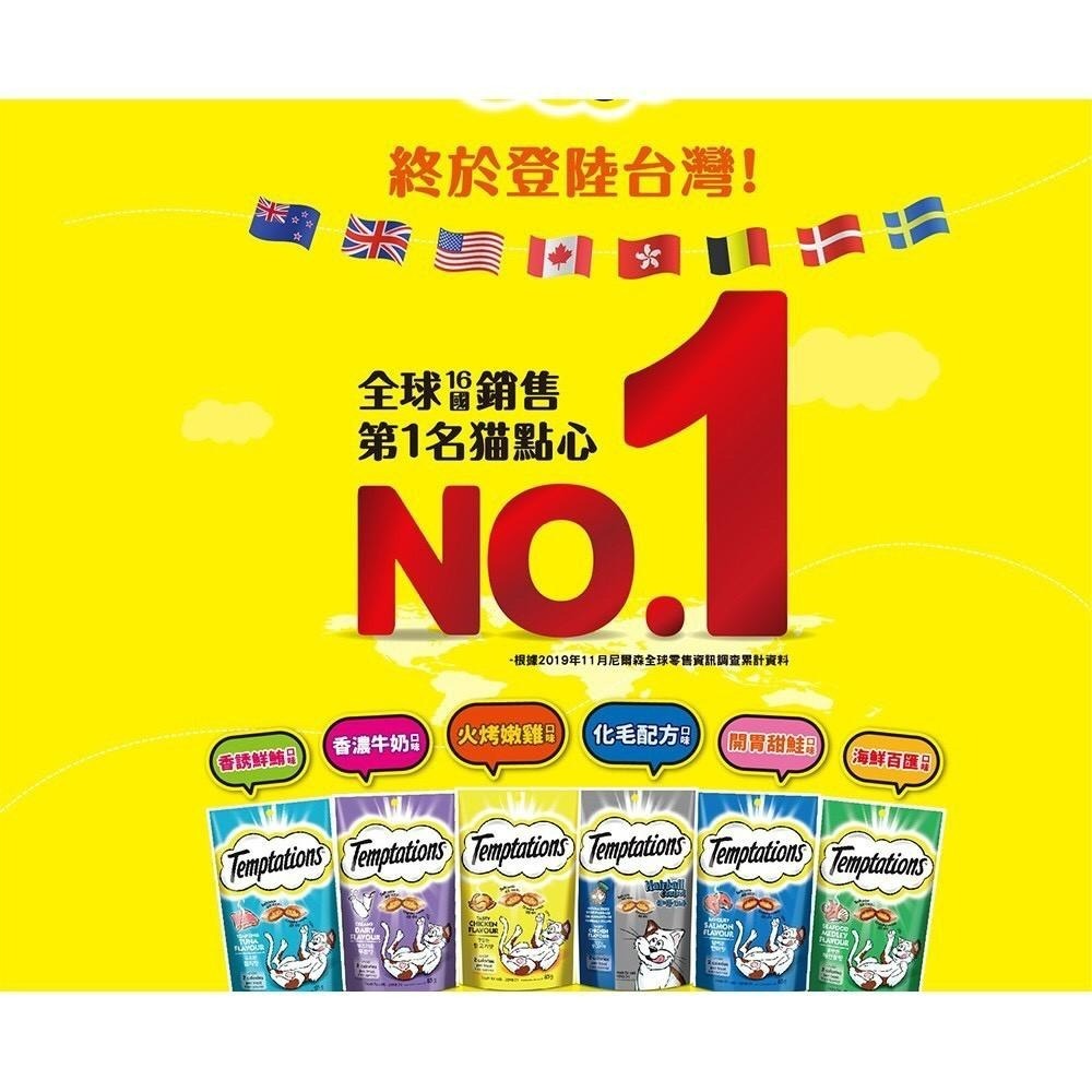 【MIGO寵物柑仔店】Temptations 喵愛餡 貓零食 75g 貓餅乾/貓咪最愛零食😂-細節圖3