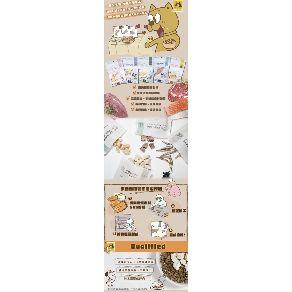 【MIGO寵物柑仔店】派庫廚房 犬貓凍乾 犬凍乾 貓凍乾 鮭魚 酥軟地瓜球凍乾 香檳鳥下水 鬼頭刀 犬貓零食  丁香魚-細節圖3