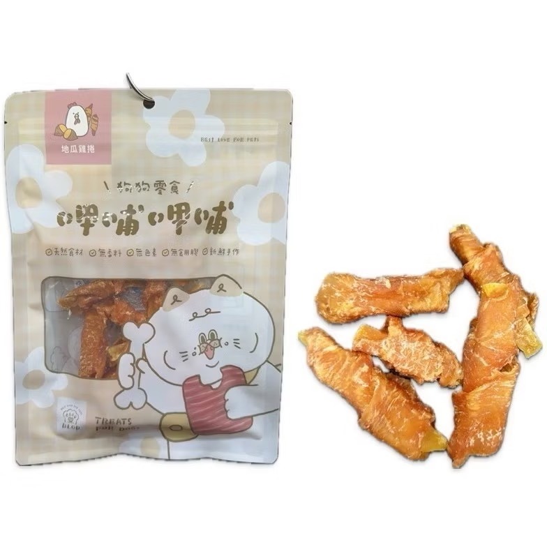 【MIGO寵物柑仔店】呷哺呷哺 狗狗零食 犬用零食 天然零食 牛舌 鴨脖子 椰果雞捲 地瓜雞捲 牛氣管 鯊魚皮 雞胗-細節圖8
