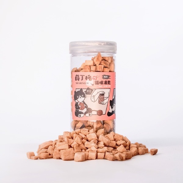 【MIGO寵物柑仔店】薛丁格的貓咪凍乾  小塊肉丁 貓零食 貓零食  大罐裝凍乾 雞肉丁 鮪魚丁 牛肉丁 鴨肉丁-規格圖5