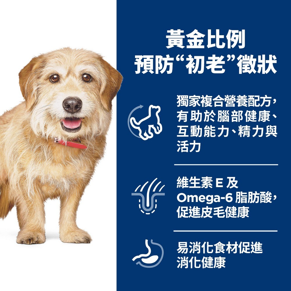 【MIGO寵物柑仔店】Hills 希爾思 小型迷你成犬7歲以上高齡犬 高齡活力 雞肉+米3.5LB/12.5LB 狗糧-細節圖2