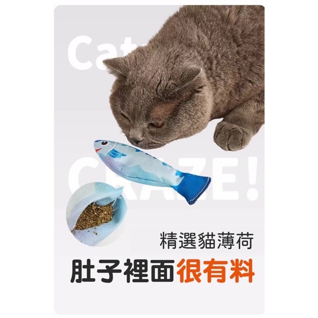 【MIGO寵物柑仔店】FOFOS兩只福狸 貓魚販玩具組3入 貓薄荷 貓玩具-細節圖4