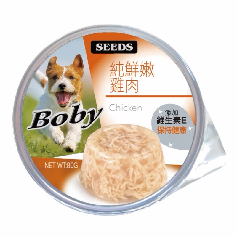 【MIGO寵物柑仔店】SEEDS 惜時 BOBY 特級機能愛犬餐杯 80G 犬副食罐 犬餐罐-規格圖3