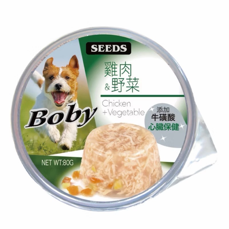 【MIGO寵物柑仔店】SEEDS 惜時 BOBY 特級機能愛犬餐杯 80G 犬副食罐 犬餐罐-規格圖3