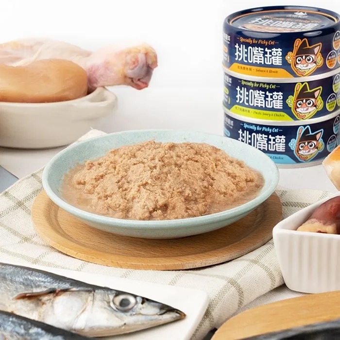 【MIGO寵物柑仔店】 汪喵星球 挑嘴貓 98%含肉量貓咪無膠主食罐 挑嘴罐 165g-細節圖2