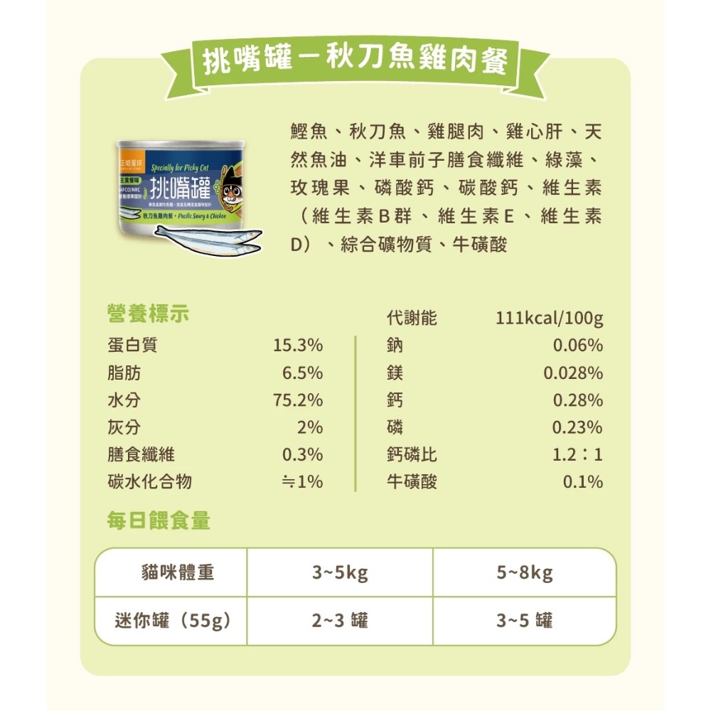 【MIGO寵物柑仔店】 汪喵星球 挑嘴貓 98%含肉量貓咪無膠主食罐 挑嘴罐 165g-規格圖6